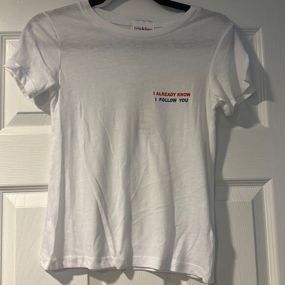 Suburban Riot Erin & Sara ‘I ALREADY KNOW. I FOLLOW YOU’ White T-Shirt - Picture 1 of 5